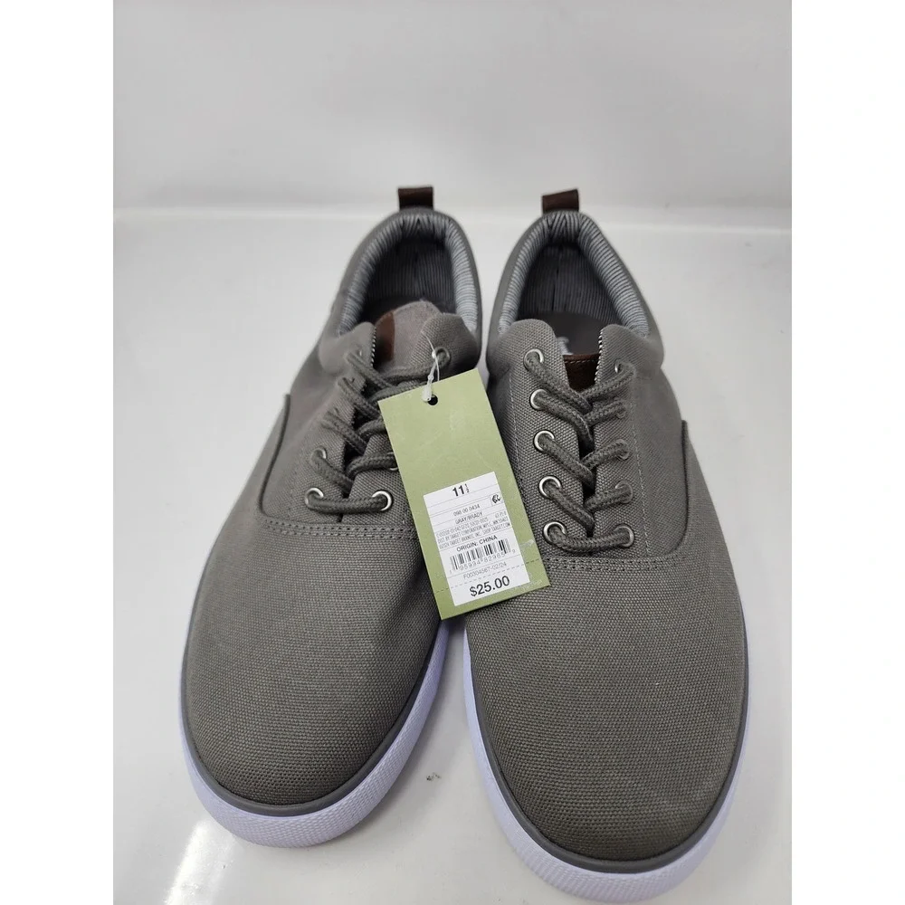 Goodfellow & Co Mens Brady Sneakers Gray Canvas Casual Shoes Size 11.5